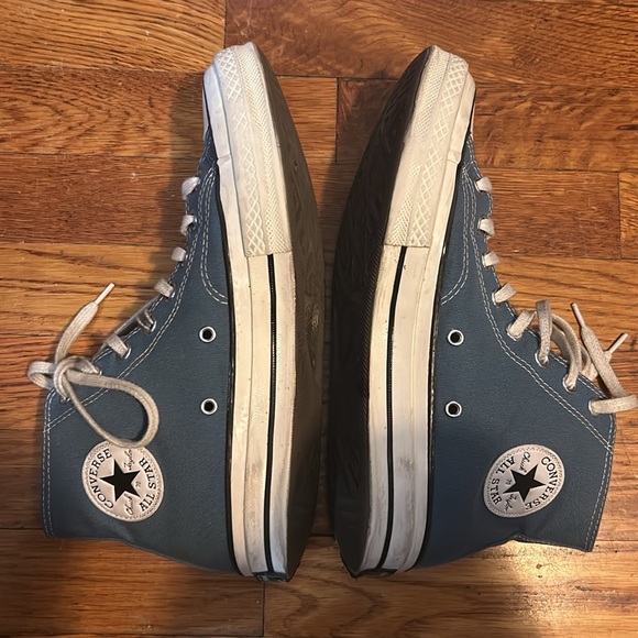 Lakeside Blue Converse canvas High Tops women‘s 10.5 men‘s 8.5 original box - Picture 1 of 7